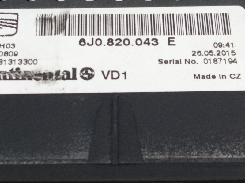 Recambio de mando climatizador para seat ibiza iv (6j5, 6p1) 1.6 tdi referencia OEM IAM 6J0820043E  