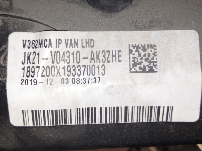 Recambio de salpicadero para ford transit custom v362 autobús (f3) 2.0 ecoblue referencia OEM IAM JK21V04310AK3ZHE  
