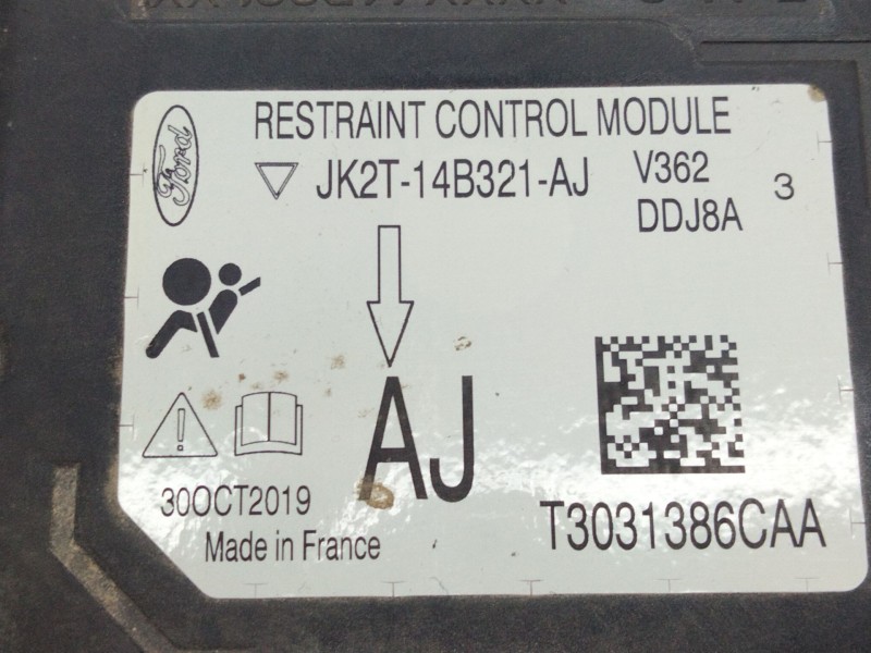 Recambio de centralita airbag para ford transit custom v362 autobús (f3) 2.0 ecoblue referencia OEM IAM JK2T14B321AJ  