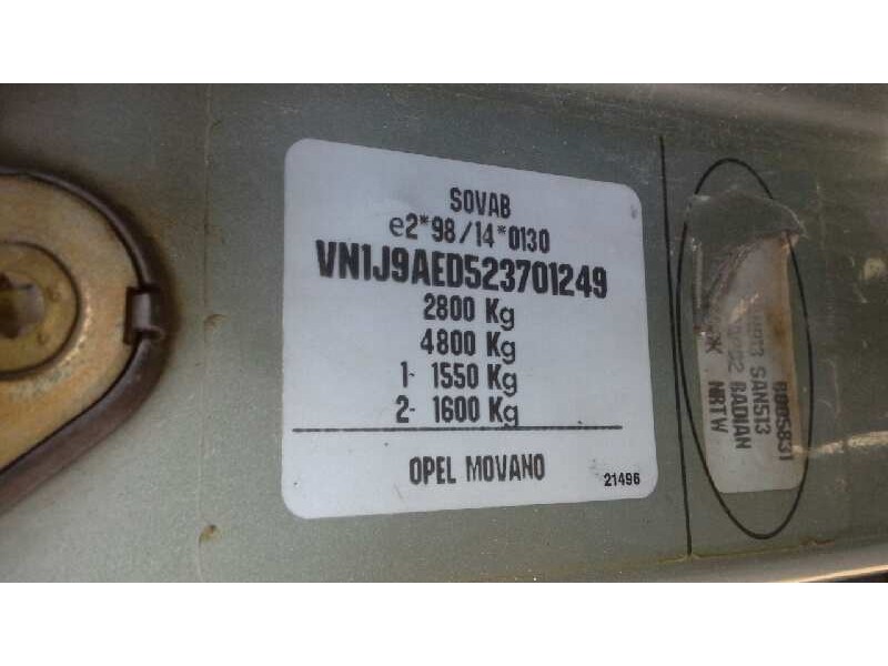 opel movano del año 2001