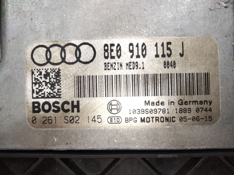 Recambio de centralita motor uce para audi a4 b7 (8ec) 2.0 tfsi quattro referencia OEM IAM 8E0910115J 0261S02145 