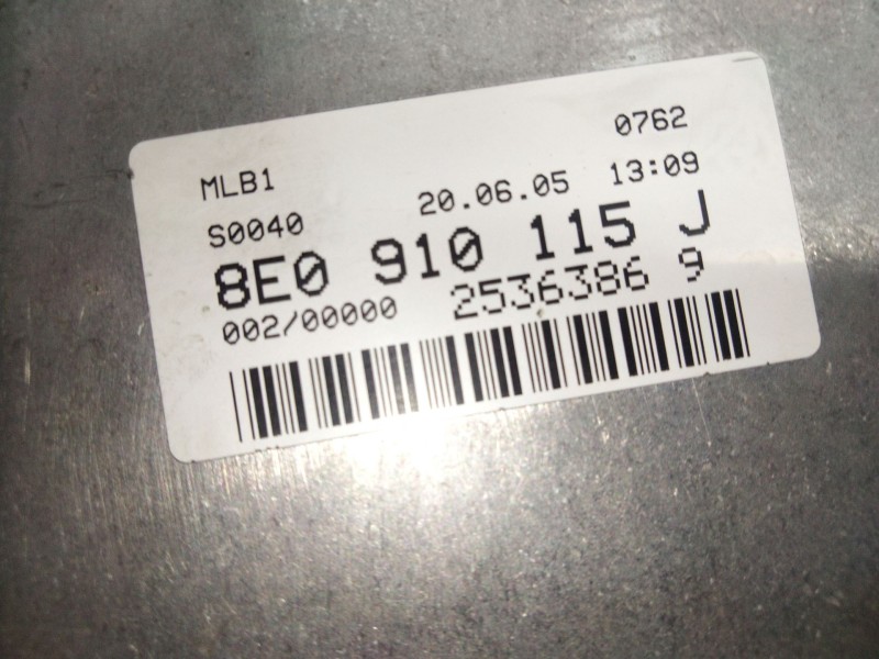 Recambio de centralita motor uce para audi a4 b7 (8ec) 2.0 tfsi quattro referencia OEM IAM 8E0910115J 0261S02145 