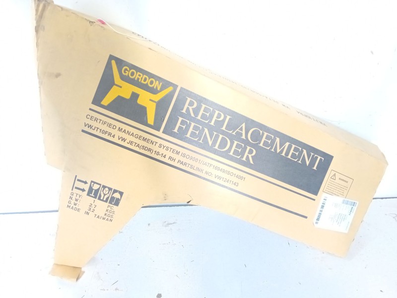 Recambio de aleta delantera derecha para volkswagen jetta iii (1k2) 1.6 tdi referencia OEM IAM vw1241143  