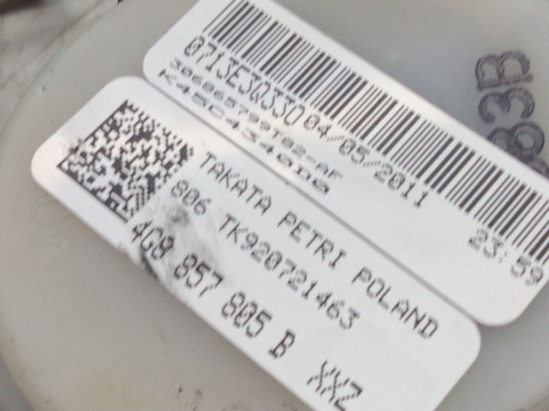 Recambio de cinturon seguridad trasero derecho para audi a6 c7 (4g2, 4gc) 3.0 tdi quattro referencia OEM IAM 4G0857805B  