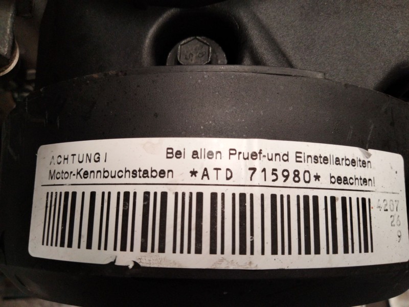 Recambio de motor completo para skoda fabia i combi (6y5) 1.9 tdi referencia OEM IAM ATD  