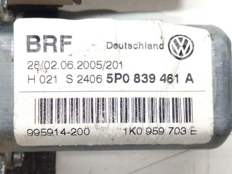 Recambio de motor elevalunas trasero izquierdo para seat altea xl (5p5, 5p8) 2.0 tfsi referencia OEM IAM 5P0839461A  