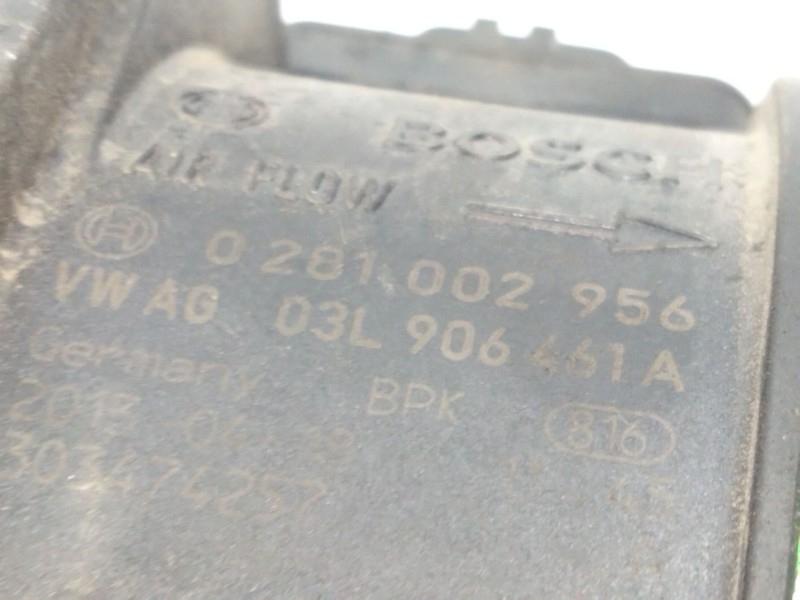 Recambio de caudalimetro para volkswagen transporter t5 furgón (7ha, 7hh, 7ea, 7eh) 2.0 referencia OEM IAM 03L906461A 0281002956