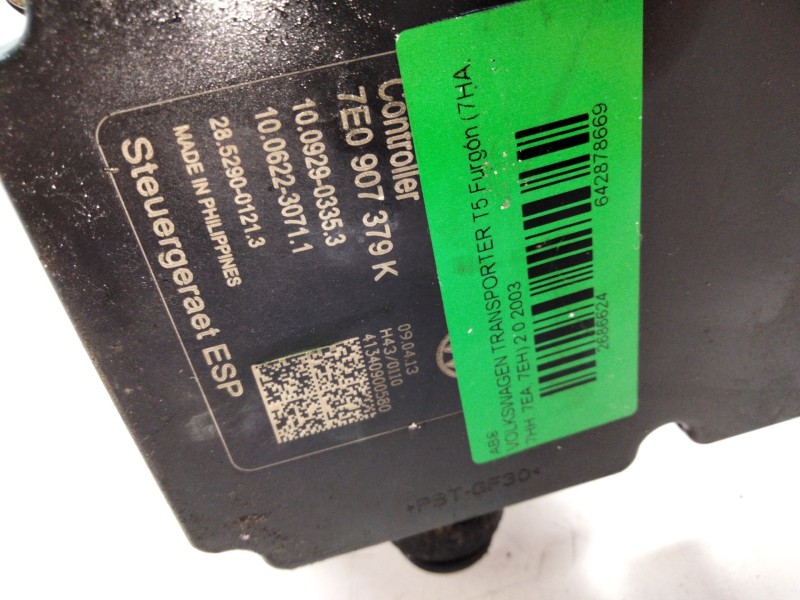 Recambio de abs para volkswagen transporter t5 furgón (7ha, 7hh, 7ea, 7eh) 2.0 referencia OEM IAM 7E0614517H  