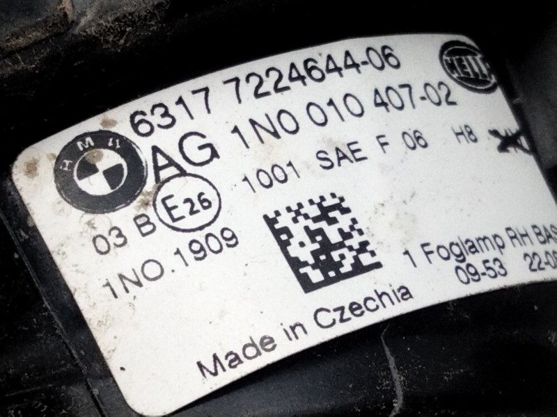 Recambio de faro antiniebla derecho para bmw x5 (e70) xdrive 30 d referencia OEM IAM 722464406  