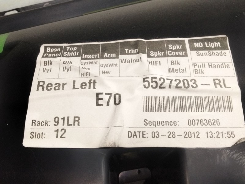 Recambio de guarnecido puerta trasera izquierda para bmw x5 (e70) xdrive 30 d referencia OEM IAM 5527203RL  