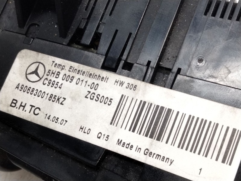 Recambio de mando calefaccion / aire acondicionado para mercedes-benz sprinter 3-t furgón (b906) 209 cdi (906.611, 906.613) refe