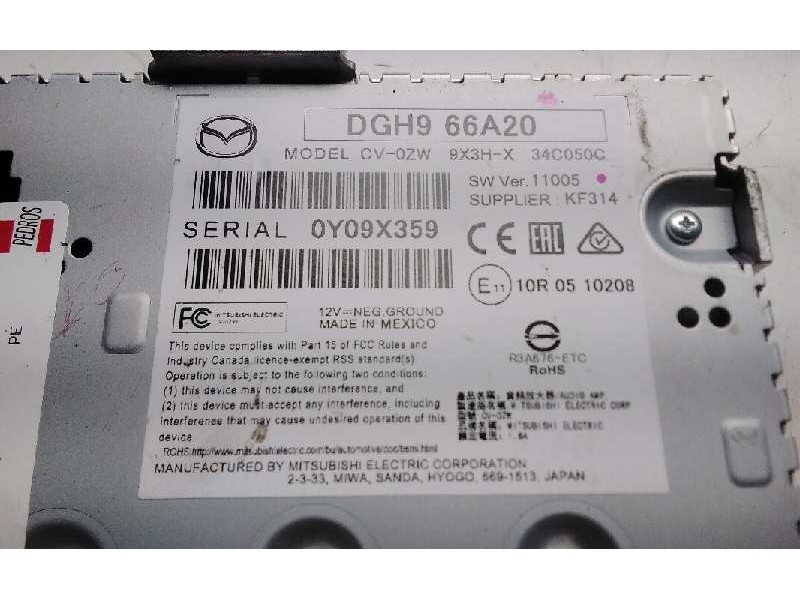Recambio de amplificador de radio para mazda cx-30 referencia OEM IAM DGH966A20  