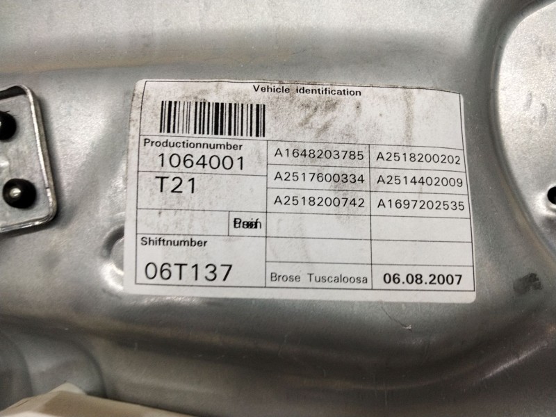 Recambio de elevalunas delantero izquierdo para mercedes-benz clase r (w251, v251) r 320 cdi 4-matic (251.022, 251.122) referenc