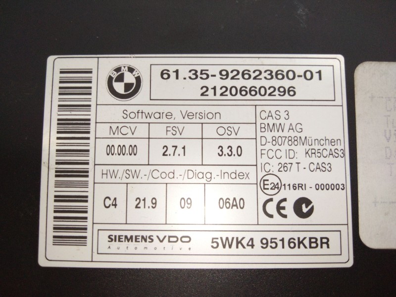 Recambio de unidad control para bmw x5 (e70) xdrive 30 d referencia OEM IAM 926236001  
