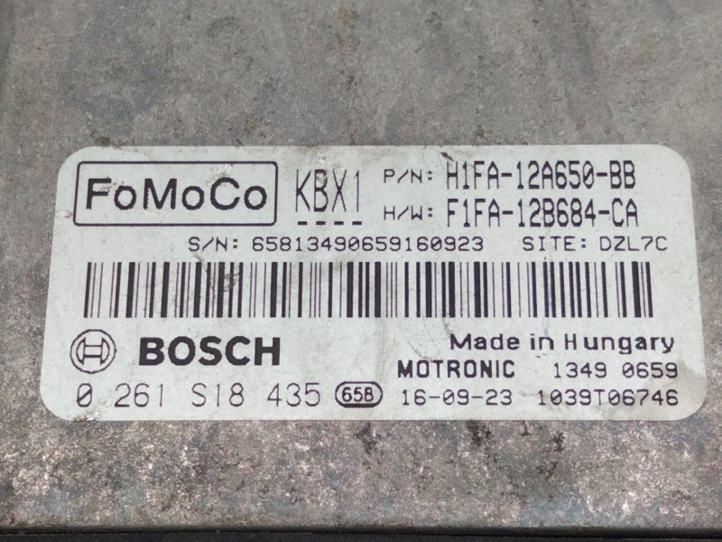 Recambio de centralita motor uce para ford focus iii sedán 1.0 ecoboost referencia OEM IAM H1FA12A650BB 0261S18435 