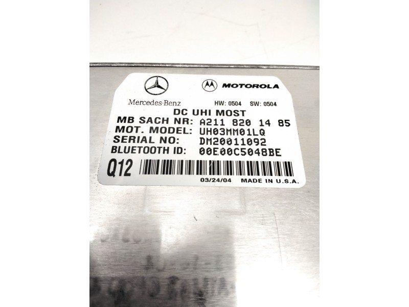 Recambio de modulo electronico para mercedes-benz clase c (w203) c 270 cdi (203.016) referencia OEM IAM A2118201485  