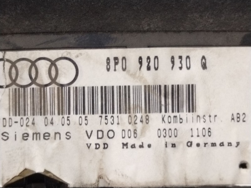 Recambio de cuadro instrumentos para audi a3 (8p1) 2.0 tdi 16v referencia OEM IAM 8P0920930  