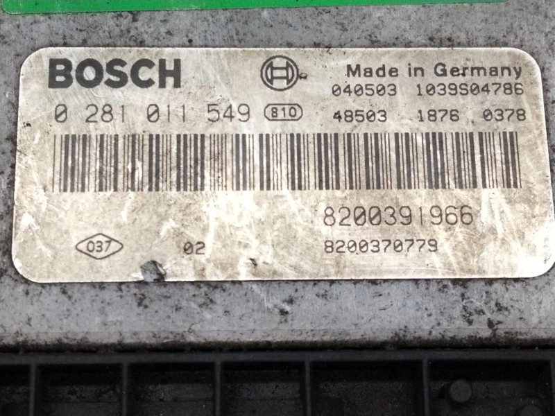 Recambio de centralita motor uce para renault scénic ii (jm0/1_) 1.9 dci (jm0g, jm12, jm1g, jm2c) referencia OEM IAM 8200391966 