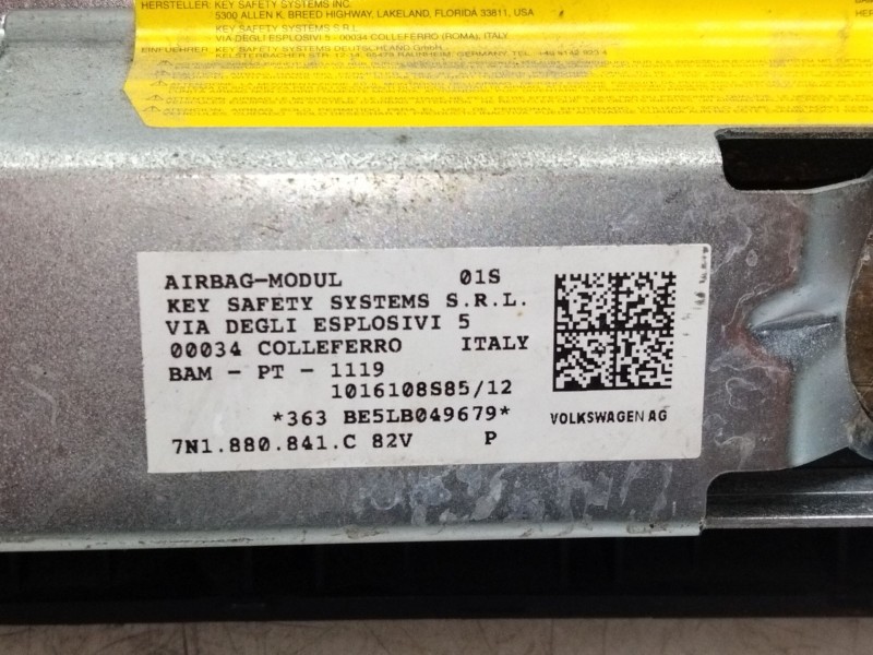 Recambio de airbag de rodilla delantero izquierdo para seat alhambra (710, 711) 2.0 tdi referencia OEM IAM 7N1880841C  