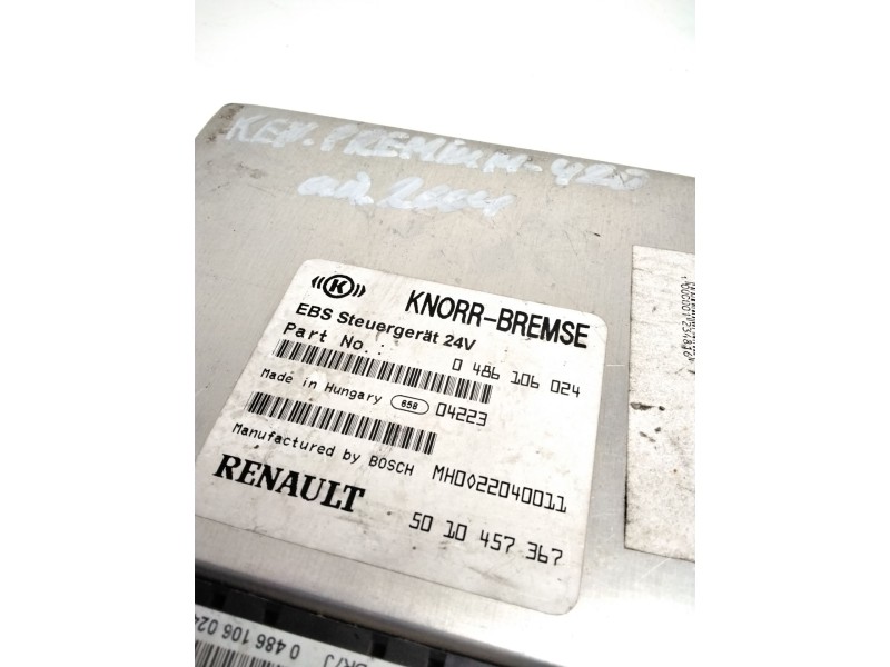Recambio de centralita ebs para renault premium 370.26 g 6x2 referencia OEM IAM 5010457367  0486106024