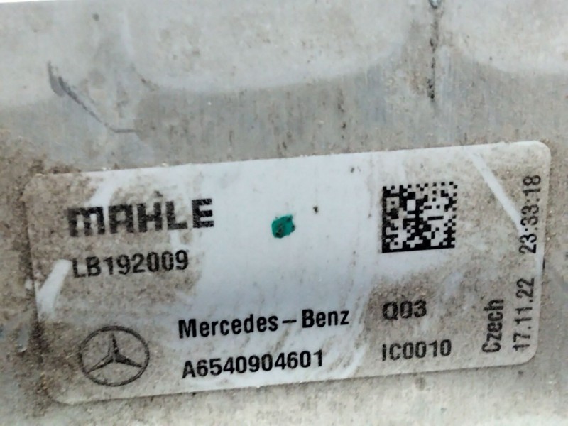 Recambio de intercooler para mercedes-benz clase c all-terrain (s206) c 220 d 4-matic (206.214) referencia OEM IAM A6540103811  