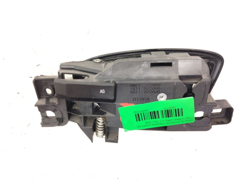 Recambio de maneta interior trasera derecha para ford s-max (wa6) 2.0 tdci referencia OEM IAM 6M21U22600  