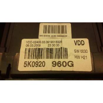 Recambio de cuadro instrumentos para volkswagen golf vi (5k1) advance referencia OEM IAM 5K0920960G  
