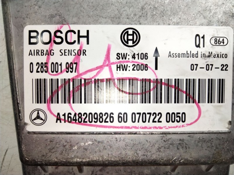 Recambio de centralita airbag para mercedes-benz clase r (w251, v251) r 320 cdi 4-matic (251.022, 251.122) referencia OEM IAM   