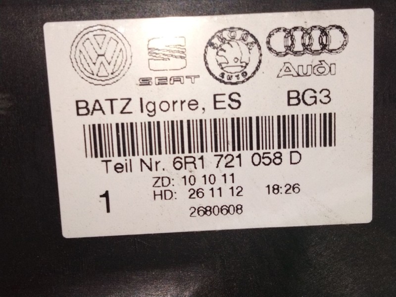 Recambio de pedal freno para seat ibiza iv (6j5, 6p1) 1.6 tdi referencia OEM IAM 6R1721058D  