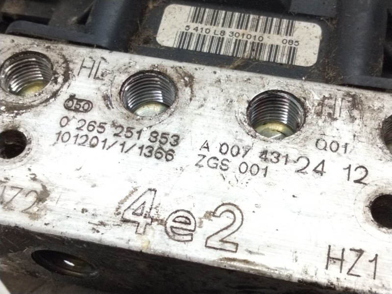 Recambio de abs para mercedes-benz vito / mixto furgón (w639) 113 cdi (639.601, 639.603, 639.605) referencia OEM IAM a0074312412