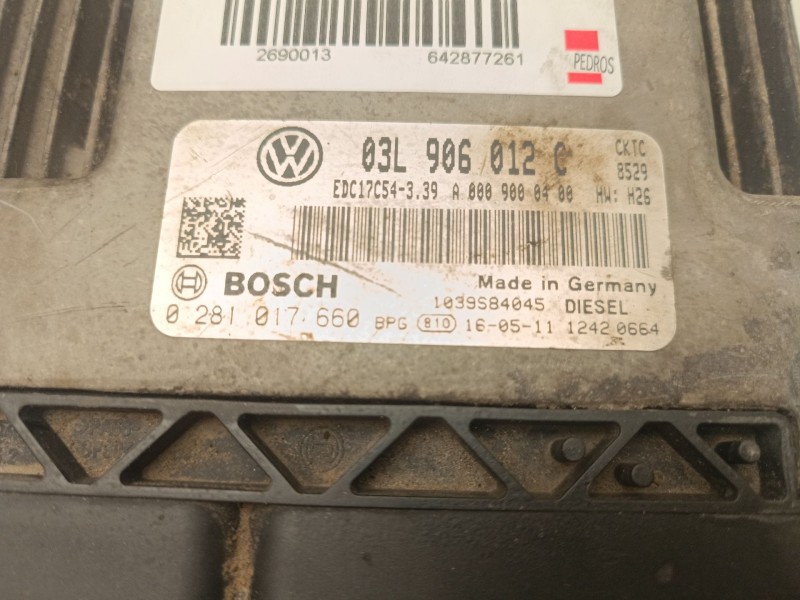 Recambio de centralita motor uce para volkswagen crafter 30-35 autobús (2e_) 2.0 tdi referencia OEM IAM 03L906012C  