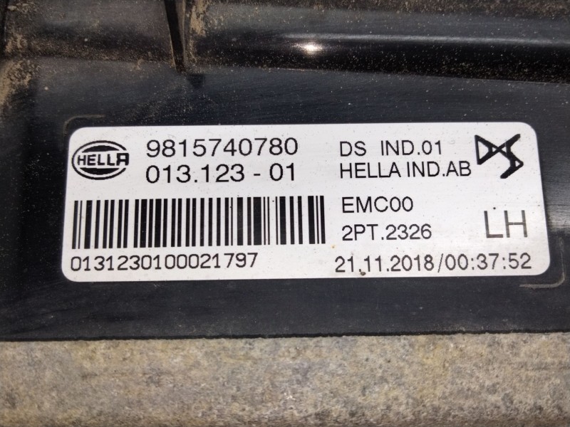 Recambio de faro diurno izquierdo para citroën ds 7 ds 7 crossback buehdi referencia OEM IAM   