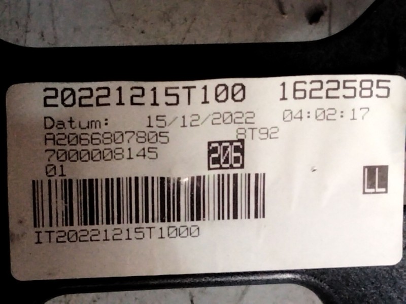 Recambio de kit airbag para mercedes-benz clase c all-terrain (s206) c 220 d 4-matic (206.214) referencia OEM IAM A2066807805  