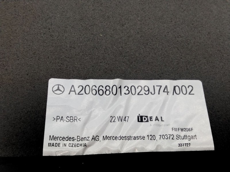 Recambio de alfombra para mercedes-benz clase c all-terrain (s206) c 220 d 4-matic (206.214) referencia OEM IAM A20668013029  