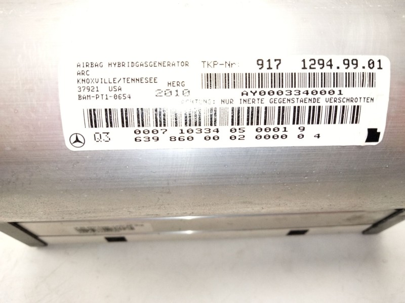 Recambio de airbag delantero derecho para mercedes-benz vito / mixto furgón (w639) 113 cdi (639.601, 639.603, 639.605) referenci