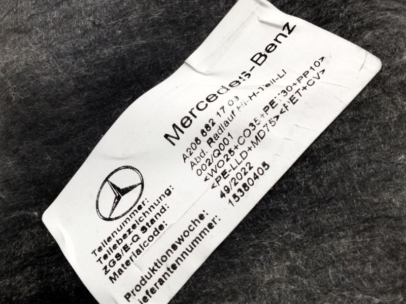 Recambio de panel protector para mercedes-benz clase c all-terrain (s206) c 220 d 4-matic (206.214) referencia OEM IAM A20888217