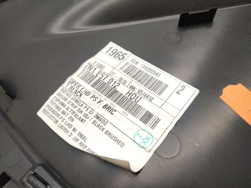 Recambio de guarnecido puerta delantera derecha para seat alhambra (710, 711) 2.0 tdi referencia OEM IAM 7N1867012  