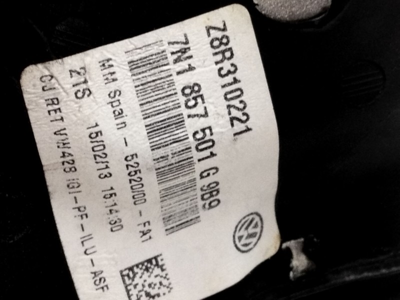 Recambio de retrovisor izquierdo para seat alhambra (710, 711) 2.0 tdi referencia OEM IAM 7N1857501G  