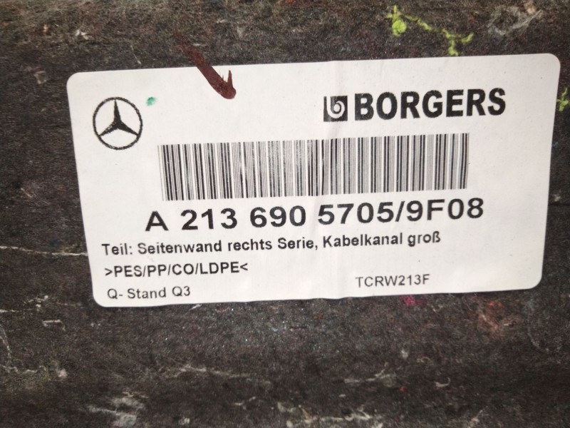 Recambio de panel revestimiento para mercedes-benz clase e (w213) 2.0 e 220 d (213.004) referencia OEM IAM A2136905705  